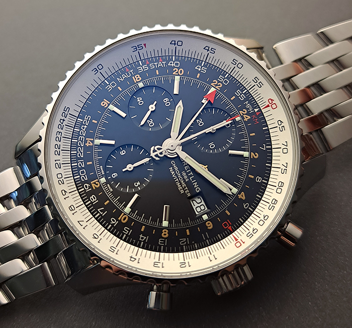 XL Breitling 1884 Chronometre Navitimer World Wristwatch Ref. A24322